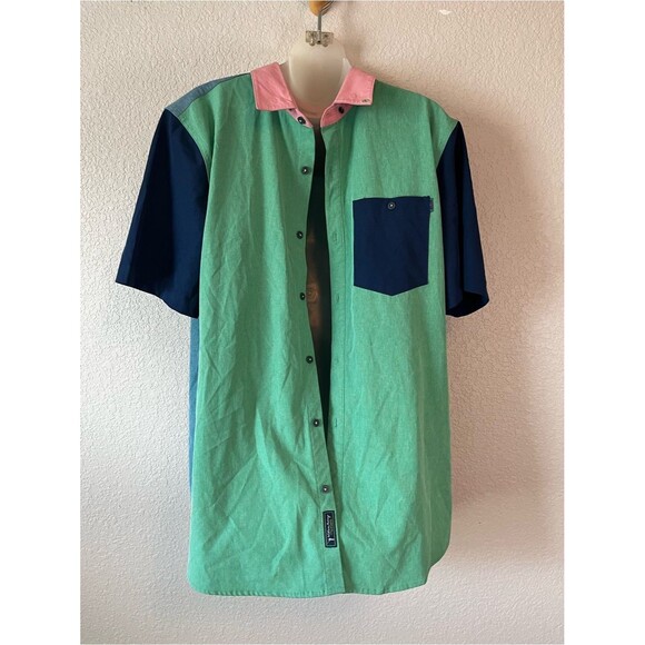 William Murray Golf Other - William Murray Golf Murray Classic Colorblock Short Sleeve Button Down Shirt M